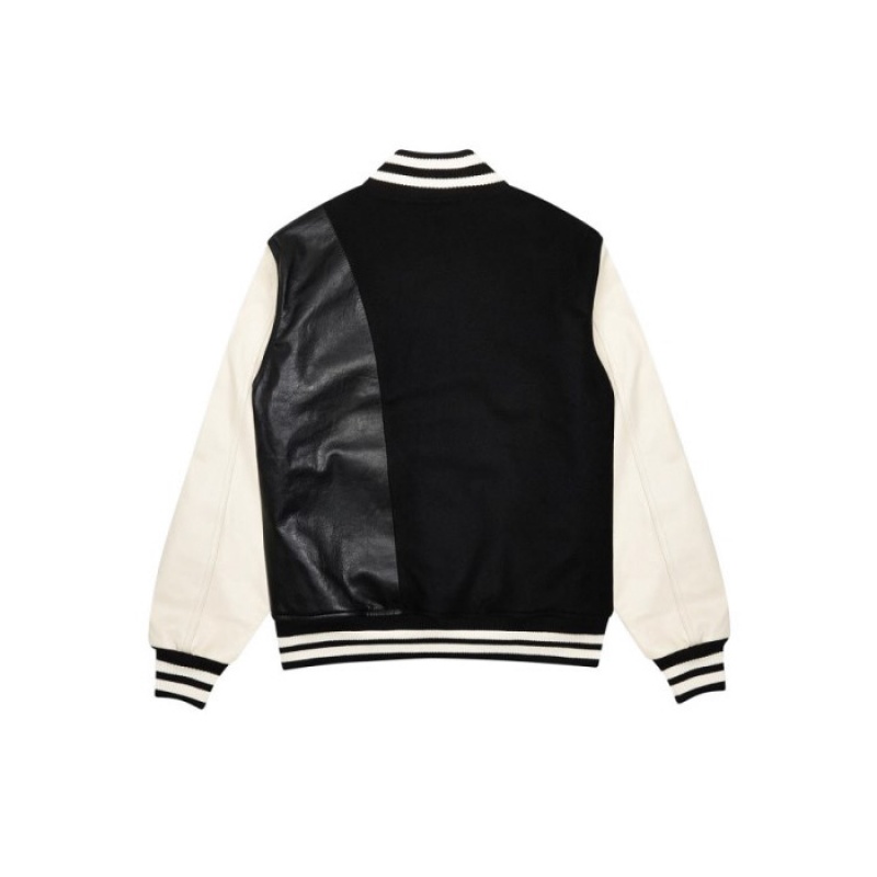 Ropa De Abrigo Trapstar Hyperdrive T Chenille Varsity Jacket Hombre Negras Blancas España | PI67-521