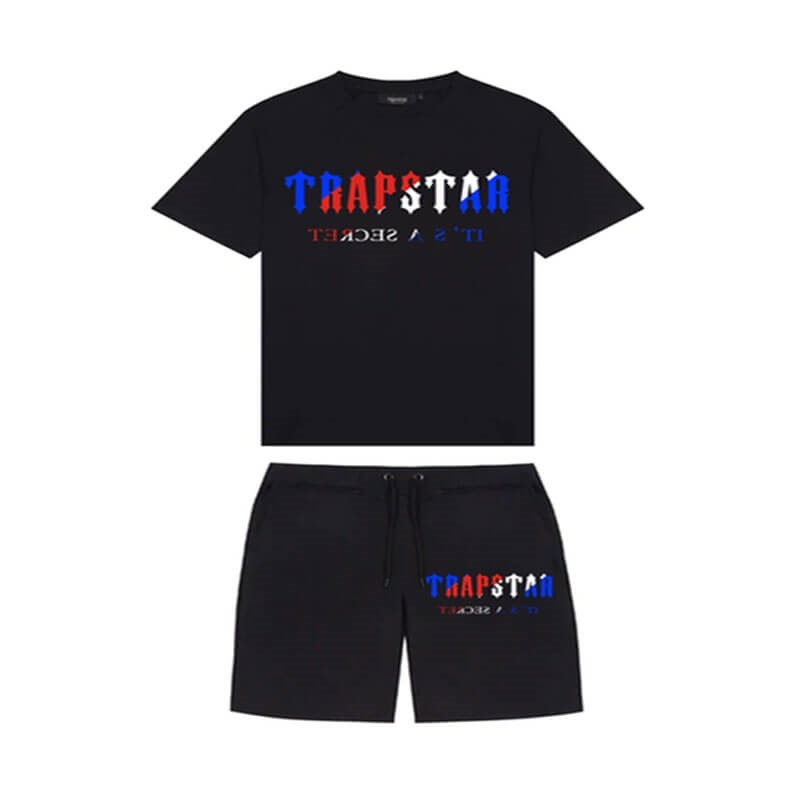 Short Trapstar It\'s A Secret Set Hombre Negras España | YC99-036