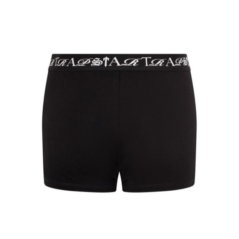 Short Trapstar Script Boxer Mujer Negras Blancas España | TF76-721