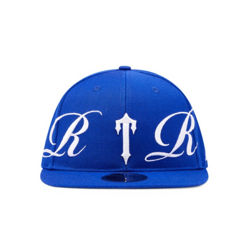 Sombreros Trapstar Script Fitted Hombre Azules Blancas España | SZ42-931