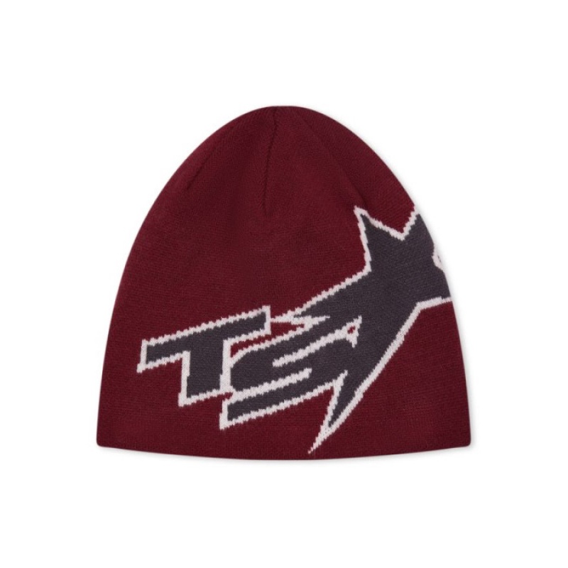 Sombreros Trapstar TS Star Beanie Hombre Rojas España | MJ86-397