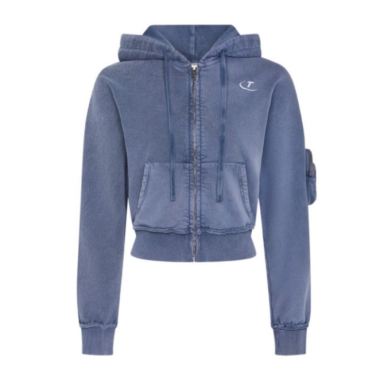 Sudadera con Capucha Trapstar Construct Batwing Hoodie Mujer Azules España | YJ73-292