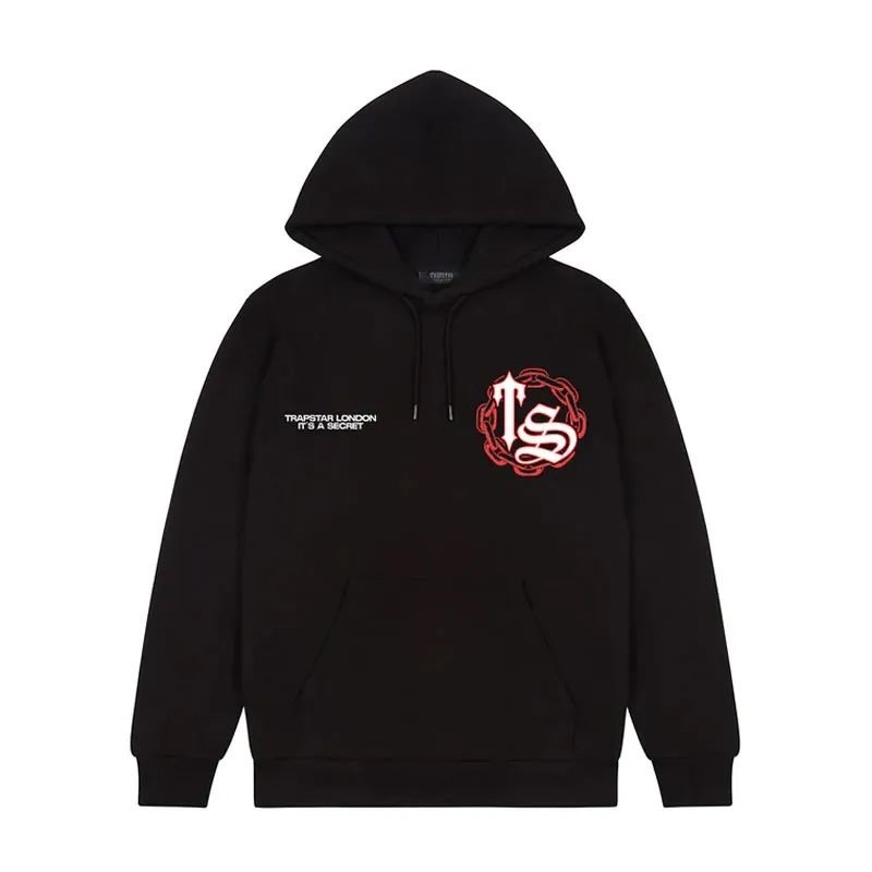 Sudadera con Capucha Trapstar Fleece Chain Script Hombre Negras España | YW31-367