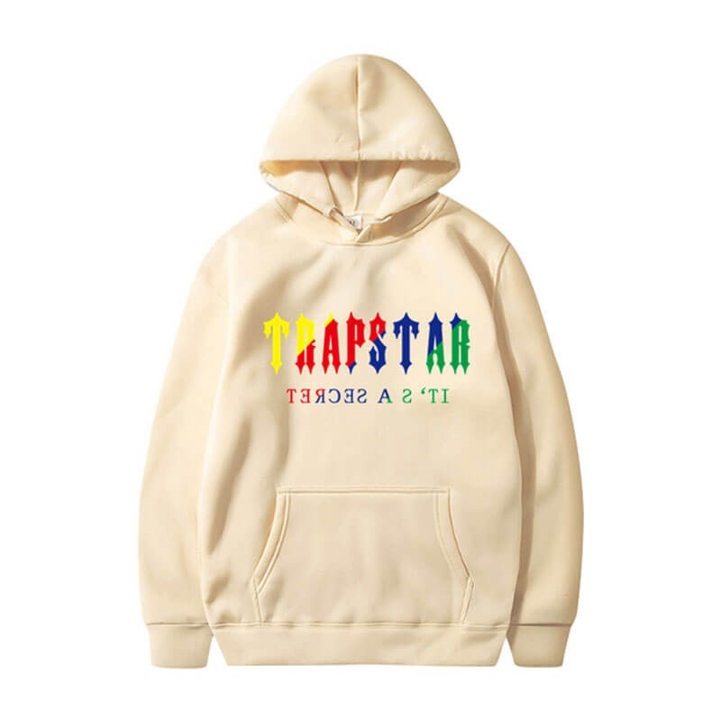 Sudadera con Capucha Trapstar It’s A Secret Hombre Creme España | BV89-602