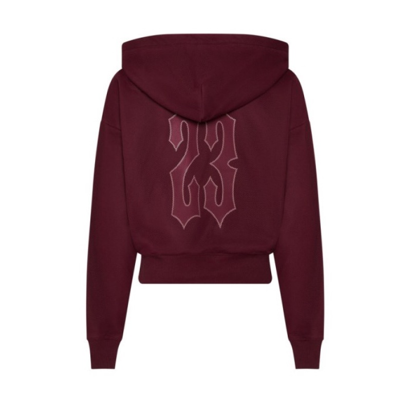 Sudadera con Capucha Trapstar Mesh Irongate Arch Hoodie Mujer Burdeos España | SC66-552