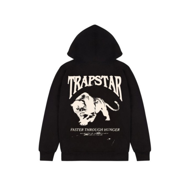 Sudadera con Capucha Trapstar Panthera Hombre Negras España | XP50-310