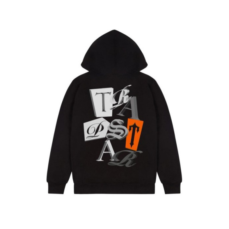 Sudadera con Capucha Trapstar TS Script 3D Edition Hombre Negras España | WN91-084