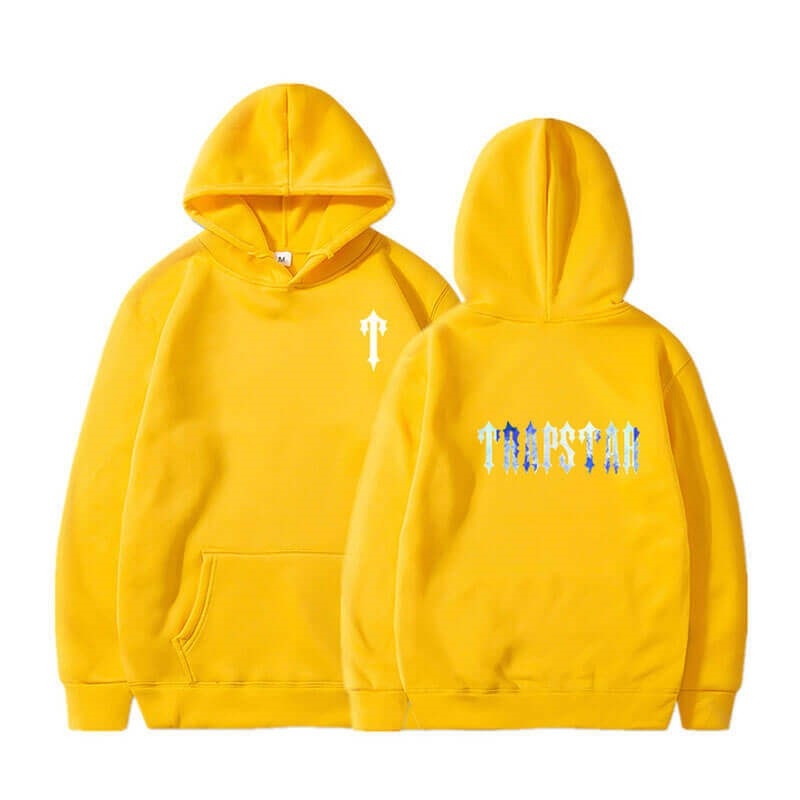 Sudadera con Capucha Trapstar T Pattern Hombre Amarillo España | JL13-473