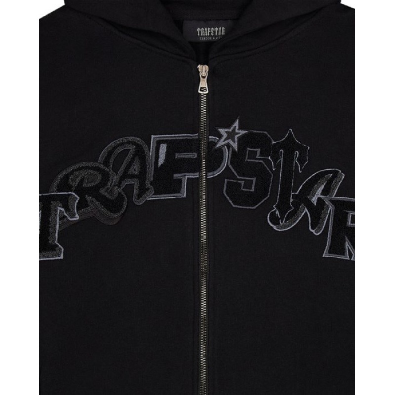 Sudadera con Capucha Trapstar Wildcard Chenille Zip Hombre Negras España | RN09-836