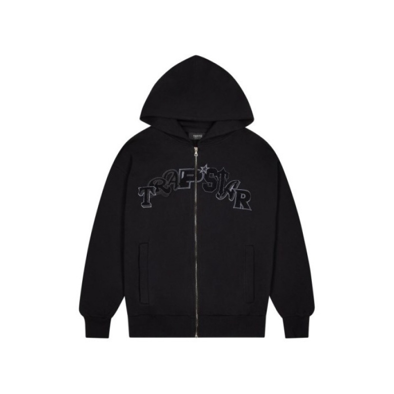 Sudadera con Capucha Trapstar Wildcard Chenille Zip Hombre Negras España | RN09-836