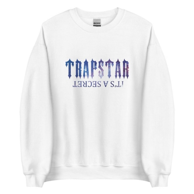 Sudaderas Trapstar It’s A Secret Funny Shining Galaxy Hombre Blancas España | LU44-869