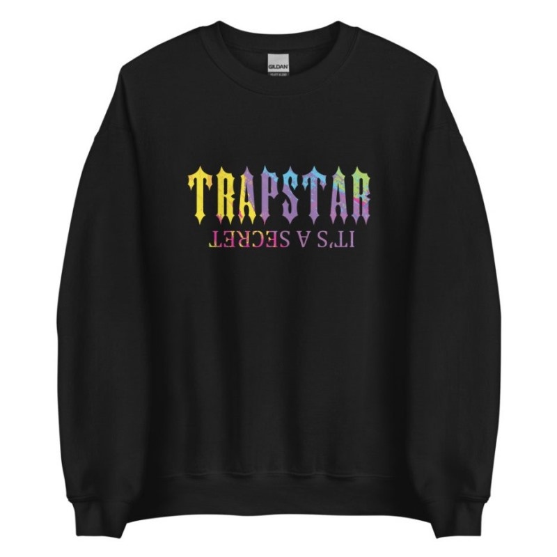 Sudaderas Trapstar It’s A Secret Print Logo Hombre Negras España | ZO92-667