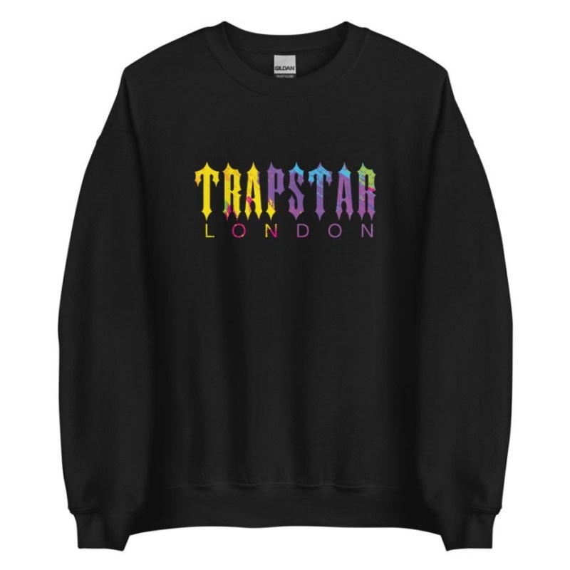 Sudaderas Trapstar London Shinning Hombre Negras España | VU24-561