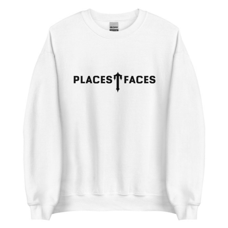 Sudaderas Trapstar Places T-Face Hombre Blancas España | UF69-617