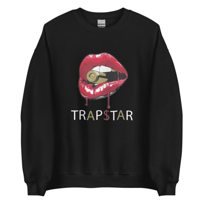 Sudaderas Trapstar Red Lips Hombre Rojas Negras España | RV39-754