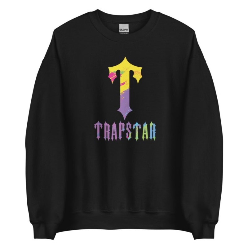 Sudaderas Trapstar T-For Print Hombre Negras España | OT33-781