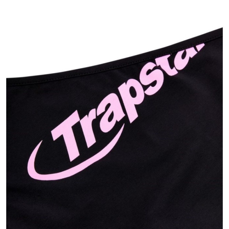 Top Trapstar Hyperdrive One Shoulder Vest Mujer Negras Rosas España | UP13-238