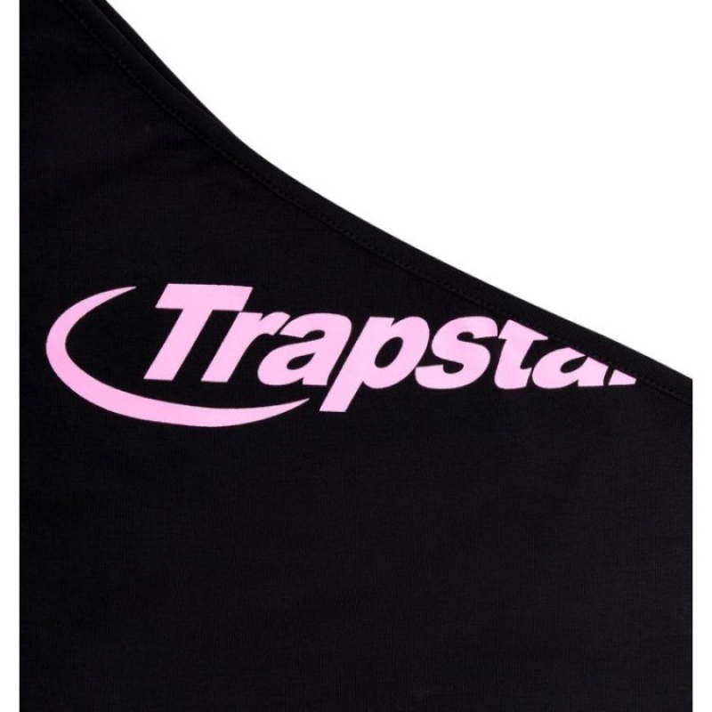 Top Trapstar Hyperdrive One Shoulder Vest Mujer Negras Rosas España | UP13-238