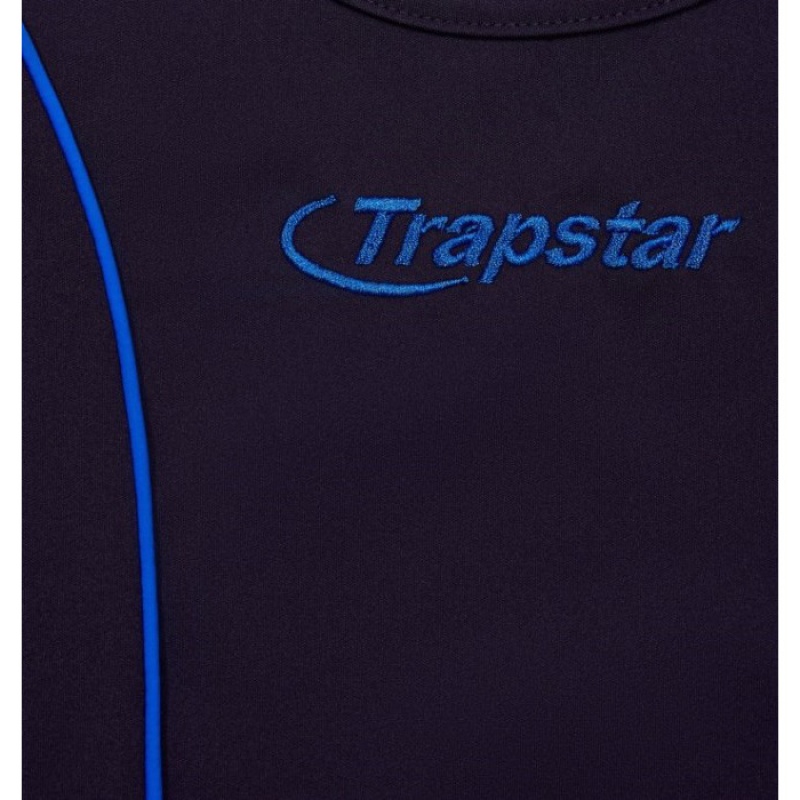 Top Trapstar Hyperdrive Piping Vest Mujer Azul Marino Azules España | BC45-878