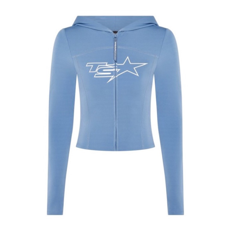 Top Trapstar TS-Star Zip Mujer Azules España | JE09-642