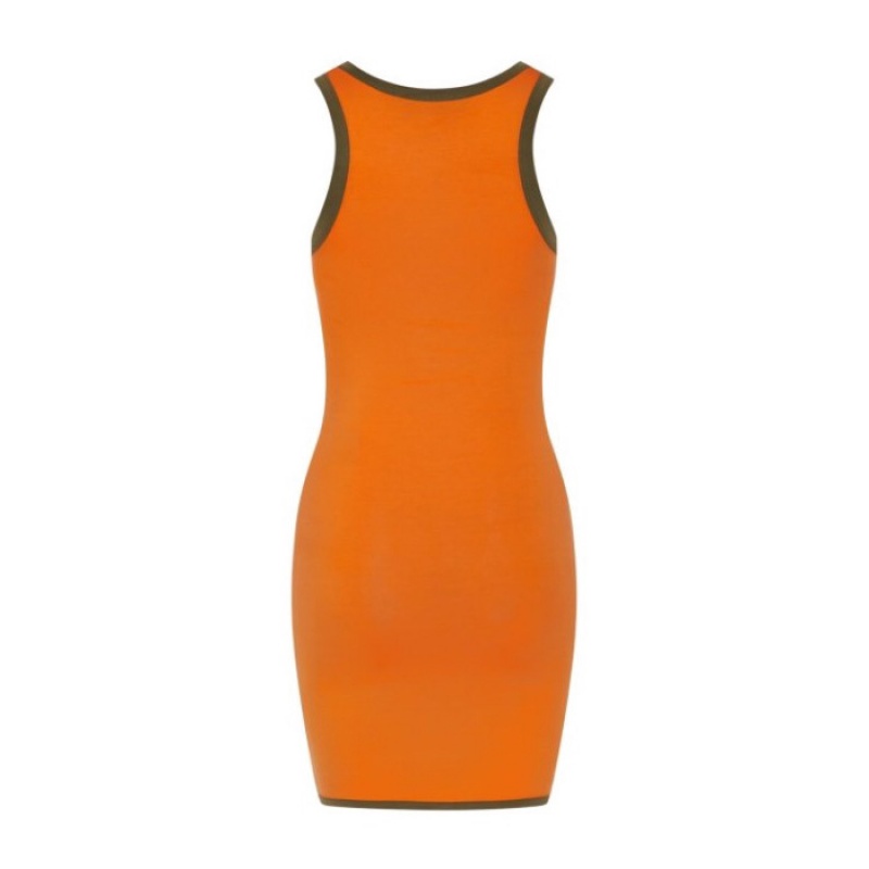 Vestido Trapstar Contrast Racer Mujer Naranjas Kaki España | OX20-389