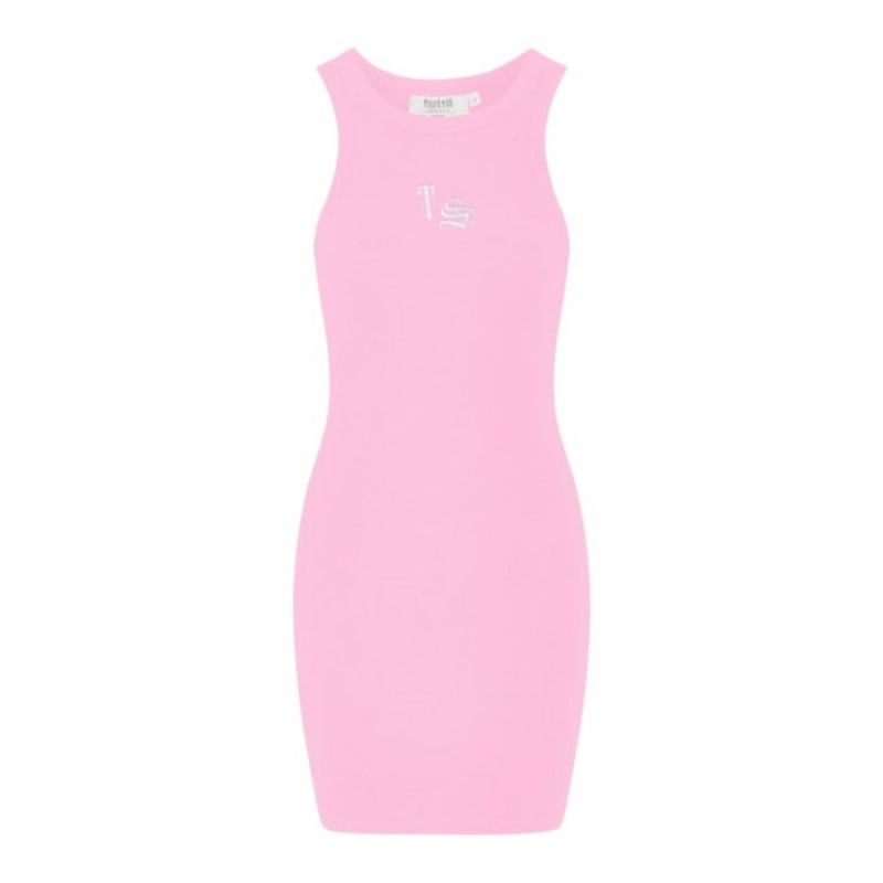 Vestido Trapstar Script Racer Mujer Rosas España | NF39-267