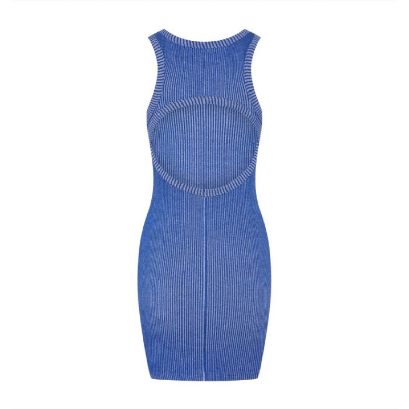 Vestido Trapstar Two Tone Hyperdrive Mujer Azules España | BN45-600